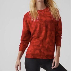 Athleta Balance Printed Pullover Sweatshirt - Chakra Floral Red